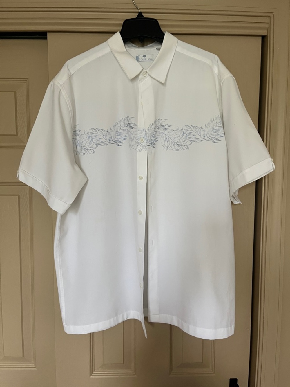 Cafe Luna poly button down szXL NWOT